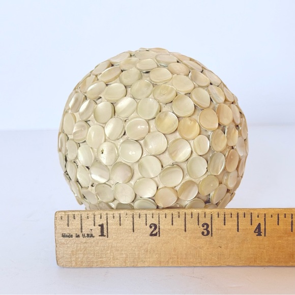 Capiz Shell Decorators Orb 4" Natural Shell Colors Beautiful - Picture 6 of 6